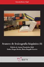 eBook, Avances de lexicografía hispánica : II, Publicacions URV