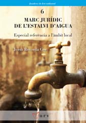 E-book, Marc jurídic de l'estalvi d'aigua : especial referència a l'àmbit local, Recordà Cos, Jordi, Publicacions URV