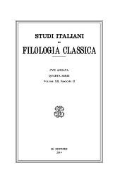 Fascicule, Studi italiani di filologia classica : 2, 2014, Le Monnier