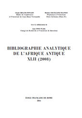 eBook, Bibliographie analytique de l'Afrique antique, XLII (2008), École française de Rome