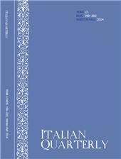 Fascículo, Italian Quarterly : LI, 199/202, 2014, Rutgers University Department of Italian