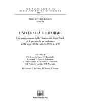 E-book, Università e riforme : l'organizzazione delle università degli studi ed il personale accademico nella Legge 30 dicembre 2010, n. 240, Bononia University Press