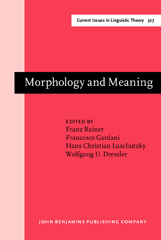 eBook, Morphology and Meaning, John Benjamins Publishing Company
