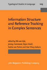 eBook, Information Structure and Reference Tracking in Complex Sentences, John Benjamins Publishing Company