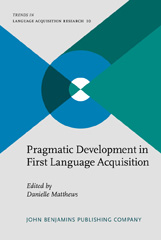 E-book, Pragmatic Development in First Language Acquisition, John Benjamins Publishing Company
