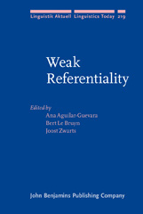 E-book, Weak Referentiality, John Benjamins Publishing Company