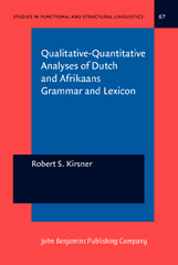 E-book, Qualitative-Quantitative Analyses of Dutch and Afrikaans Grammar and Lexicon, John Benjamins Publishing Company