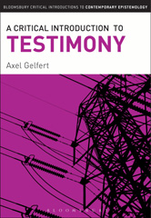 E-book, A Critical Introduction to Testimony, Bloomsbury Publishing