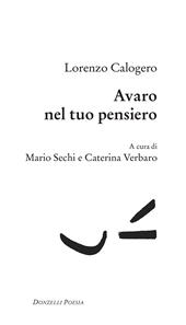 E-book, Avaro nel tuo pensiero, Calogero, Lorenzo, Donzelli Editore
