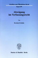 E-book, Abwägung im Verfassungsrecht., Schlink, Bernhard, Duncker & Humblot
