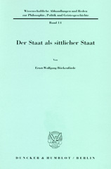E-book, Der Staat als sittlicher Staat., Duncker & Humblot