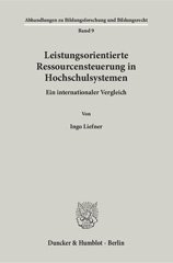 E-book, Leistungsorientierte Ressourcensteuerung in Hochschulsystemen. : Ein internationaler Vergleich., Duncker & Humblot