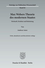 E-book, Max Webers Theorie des modernen Staates. : Herkunft, Struktur und Bedeutung., Duncker & Humblot