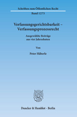 E-book, Verfassungsgerichtsbarkeit - Verfassungsprozessrecht. : Ausgewählte Beiträge aus vier Jahrzehnten., Duncker & Humblot