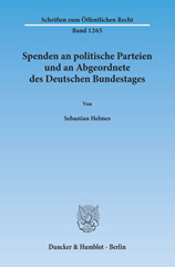 eBook, Spenden an politische Parteien und an Abgeordnete des Deutschen Bundestages., Helmes, Sebastian, Duncker & Humblot