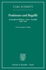 E-book, Positionen und Begriffe, im Kampf mit Weimar - Genf - Versailles 1923-1939., Duncker & Humblot
