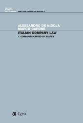 E-book, Italian company law, De Nicola, Alessandro, EGEA