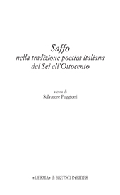 E-book, Saffo nella tradizione poetica italiana dal Sei all'Ottocento., "L'Erma" di Bretschneider