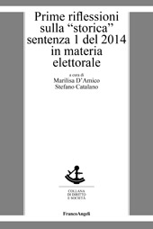 E-book, Prime riflessioni sulla "storica" sentenza 1 del 2014 in materia elettorale, Franco Angeli
