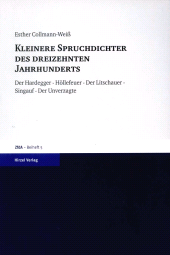 E-book, Kleinere Spruchdichter des dreizehnten Jahrhunderts : Der Hardegger - Höllefeuer - Der Litschauer - Singauf - Der Unverzagte, S. Hirzel Verlag GmbH