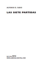 E-book, Las Siete Partidas : texto antiguo, Linkgua Ediciones