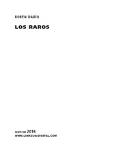 E-book, Los raros, Darío, Rubén, Linkgua Ediciones
