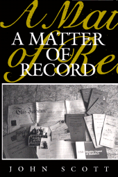 E-book, A Matter of Record : Documentary Sources in Social Research, Polity Press
