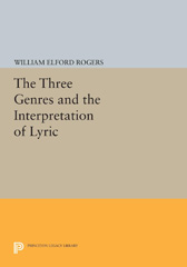 eBook, The Three Genres and the Interpretation of Lyric, Princeton University Press