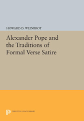 E-book, Alexander Pope and the Traditions of Formal Verse Satire, Princeton University Press