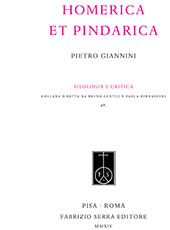 E-book, Homerica et Pindarica, Giannini, Pietro, Fabrizio Serra