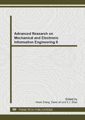 E-book, Advanced Research on Mechanical and Electronic Information Engineering II, Trans Tech Publications Ltd