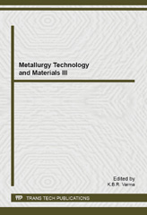 E-book, Metallurgy Technology and Materials III, Trans Tech Publications Ltd