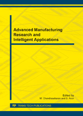 E-book, Advanced Manufacturing Research and Intelligent Applications, Trans Tech Publications Ltd