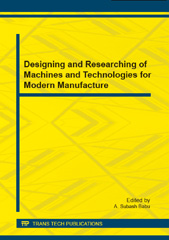 eBook, Designing and Researching of Machines and Technologies for Modern Manufacture, Trans Tech Publications Ltd