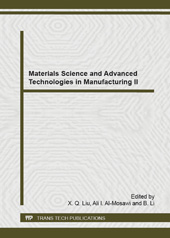 eBook, Materials Science and Advanced Technologies in Manufacturing II, Trans Tech Publications Ltd