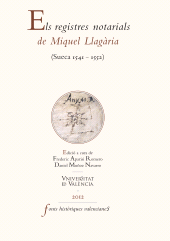 E-book, Els registres notarials de Miquel Llagària : (Sueca 1541-1552), Universitat de València