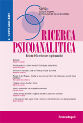 Fascículo, Ricerca psicoanalitica : rivista della relazione in psicoanalisi : 1, 2015, Franco Angeli