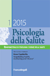 Fascículo, Psicologia della salute : quadrimestrale di psicologia e scienze della salute : 1, 2015, Franco Angeli
