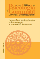 Fascicolo, Psicologia di comunità : gruppi, ricerca azione e modelli formativi : 1, 2015, Franco Angeli