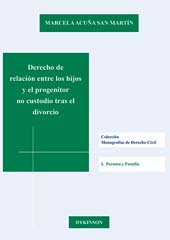 E-book, Derecho de relación entre los hijos y el progenitor no custodio tras el divorcio, Acuña San Martín, Marcela, Dykinson