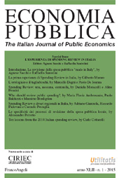 Articolo, Who should review public spending?, Franco Angeli