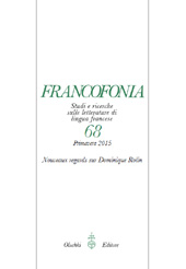 Fascículo, Francofonia : studi e ricerche sulle letterature di lingua francese : 68, 1, 2015, L.S. Olschki