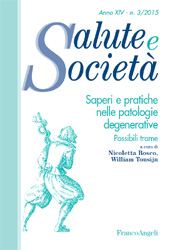 Issue, Salute e società : XIV, 3, 2015 [italiano], Franco Angeli