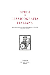 Fascicule, Studi di lessicografia italiana : XXXII, 2015, Le Lettere