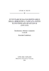 eBook, Inventari di manoscritti greci della Biblioteca vaticana sotto il pontificato di Giulio II (1503-1513), Biblioteca apostolica vaticana