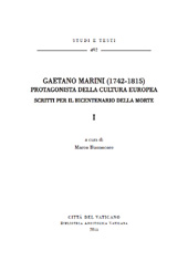 E-book, Gaetano Marini (1742-1815) protagonista della cultura europea : scritti per il bicentenario della morte, Biblioteca apostolica vaticana