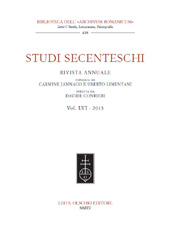 Issue, Studi Secenteschi : LVI, 2015, L.S. Olschki