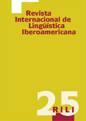 Issue, Revista Internacional de Lingüística Iberoamericana : 25, 1, 2015, Iberoamericana Vervuert