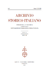 Fascículo, Archivio storico italiano : 645, 3, 2015, L.S. Olschki