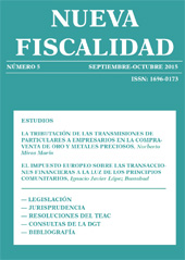 Fascículo, Nueva fiscalidad : 5, 2015, Dykinson